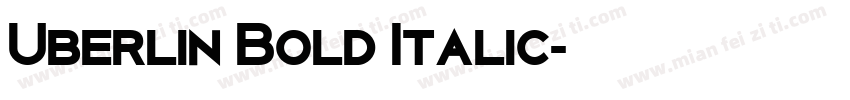 Uberlin Bold Italic字体转换
